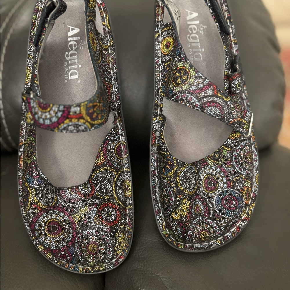 Alegria Women’s Mary Jane Style Multicolor Patterned Shoes - Picture 2 of 15